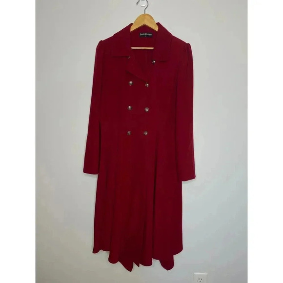 Scarlet Darkness Victorian Jacket Vintage Long Steampunk Gothic Coat size M - Picture 6 of 9